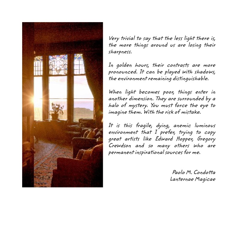 LIGHT, SHADOWS AND NIGHT